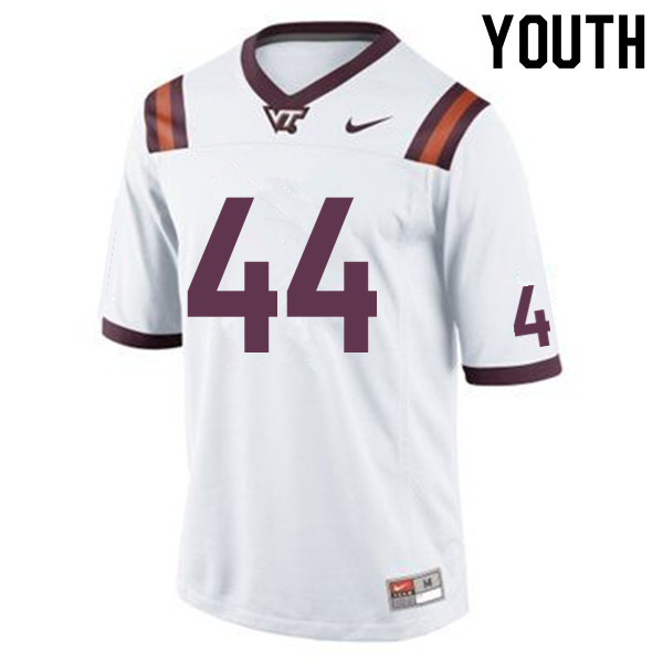 Youth #44 J'Wan Evans Virginia Tech Hokies College Football Jerseys Sale-White
